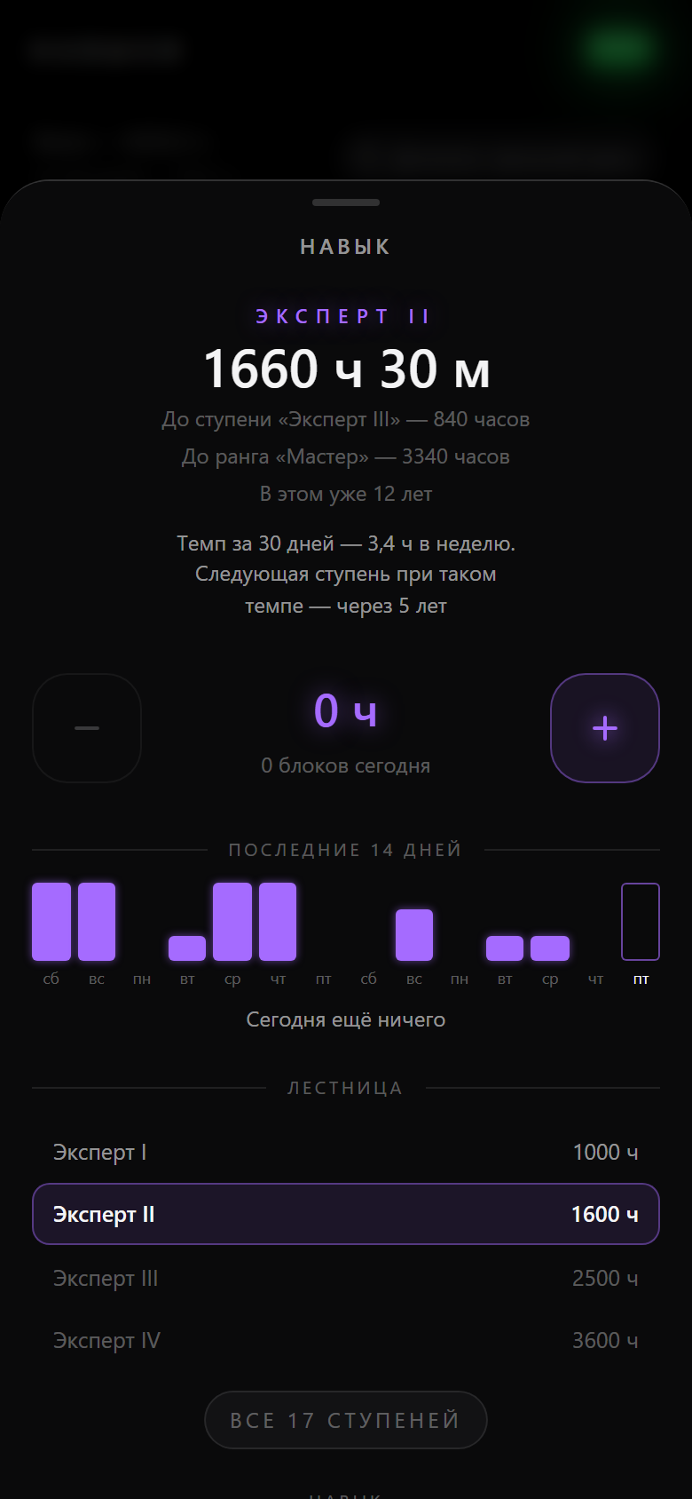 Шторка навыка